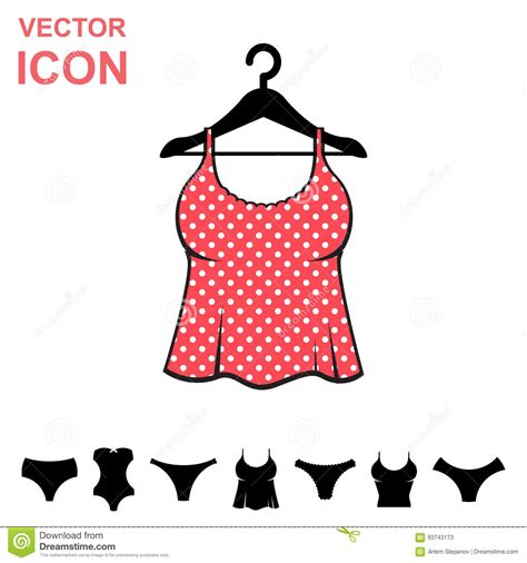 Ensemble D icône De Vecteur De Lingerie Sur Le Fond Blanc Illustration de Vecteur Illustration