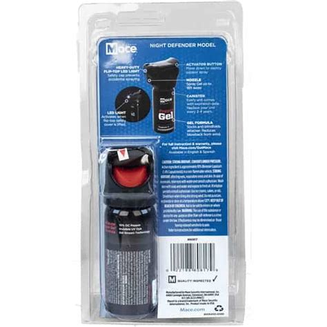 Mace® Pepper Gel Night Defender Mk Iii With Light Safety Technology