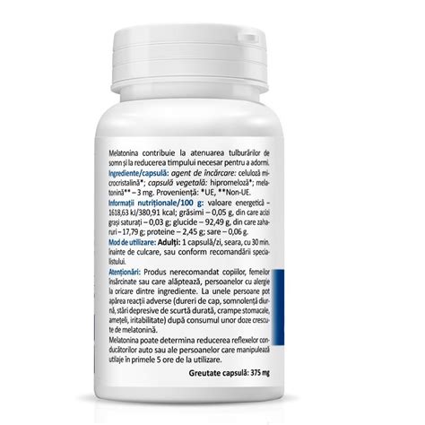 Melatonin Mg Capsule Vegetale Zenyth Farmacia Tei Online