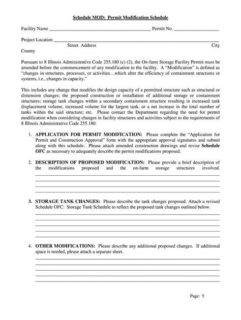 Fillable Online Agr State Il On Farm Containment Schedule MOD Form