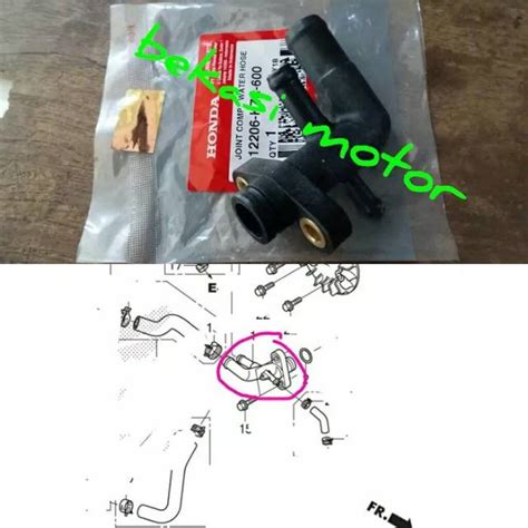 Jual 12206 K66 Pipa Join Hose Joint Water Selang Radiator Honda Vario