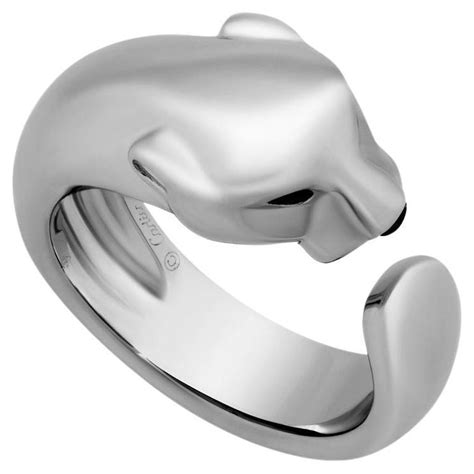 Cartier 18k White Gold Panthère For Sale At 1stdibs Cartier Panthere Ring White Gold Panthère