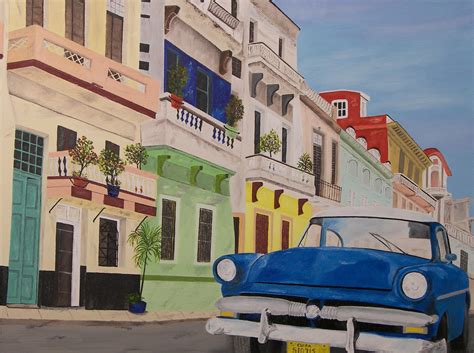 Oil Painting Titled Cuba Old Havana Done On An 18 X 24 Canvas