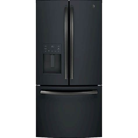 GE - 17.5 Cu. Ft. French Door Counter-Depth Refrigerator - Black Slate ...