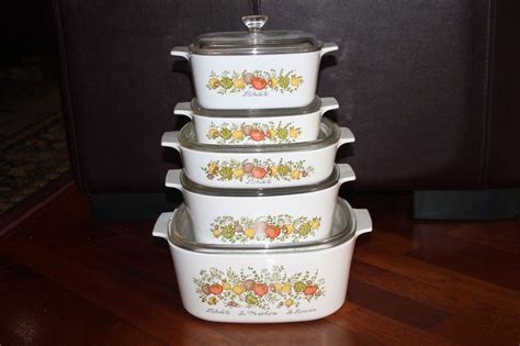 Vintage 10 Pc Set Corning Ware Spice O Life Casserole Etsy Baked