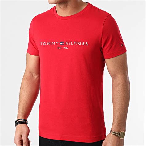 Tommy Hilfiger Logo Tee Mw0mw11797 Primary Red