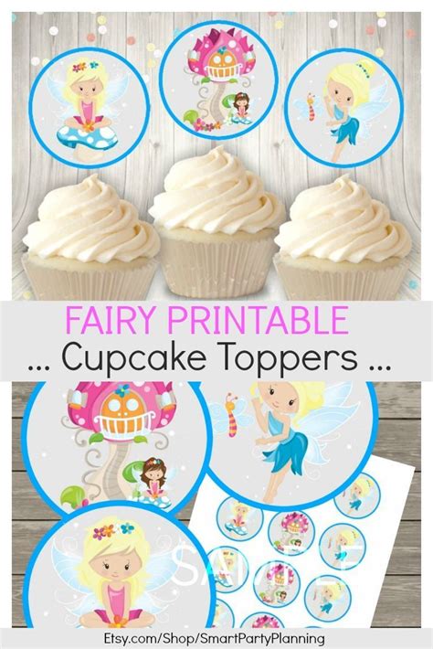 Cupcake Toppers For Fairy Princess Birthdays With The Text Fairy