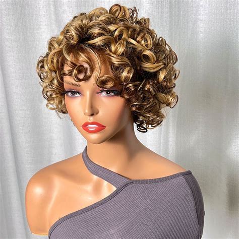 Product Name Klaiyi Glueless Blonde Highlight Big Curly Fringe Wig