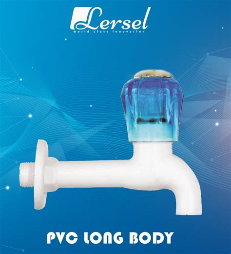 Crystal Lersel PVC Long Body Bib Cock For Bathroom Fitting Size 16