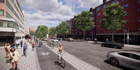 Nya V Xtb Ddar Och Breddade Cykelbanor P Sankt Eriksgatan Stockholms