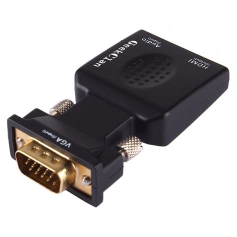 Adaptador Conversor Vga Macho Para Hdmi Fêmea Video E Audio R 175 00