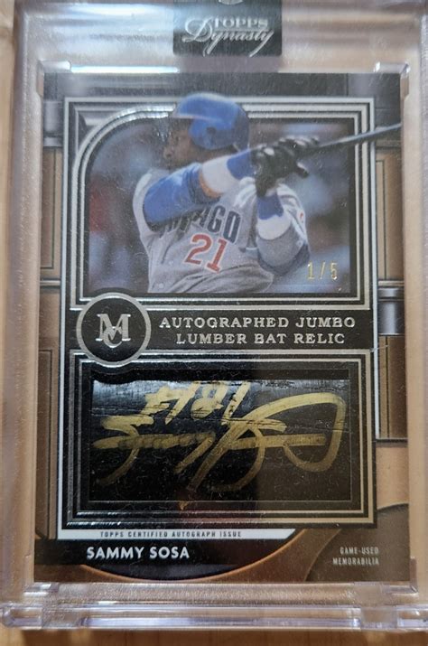 1円スタート Topps 2021 Museum Collection Sammy Sosa Jumbo Lumber Bat Relic