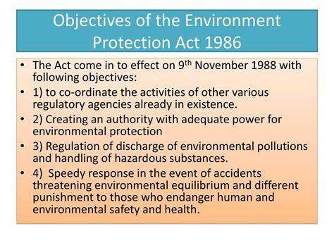 Environmental Protection Act 1986 Chapter 3 Sections To 55 Off