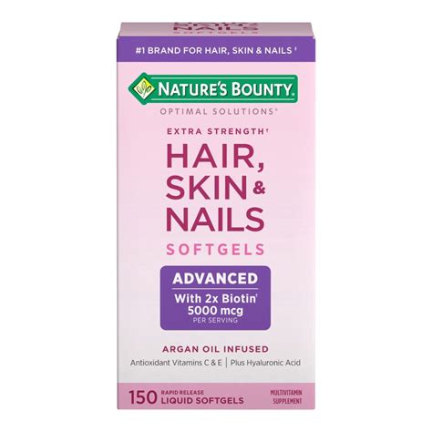 Nature S Bounty Vitamina Hair Skin Nails Biotina Rf Importados