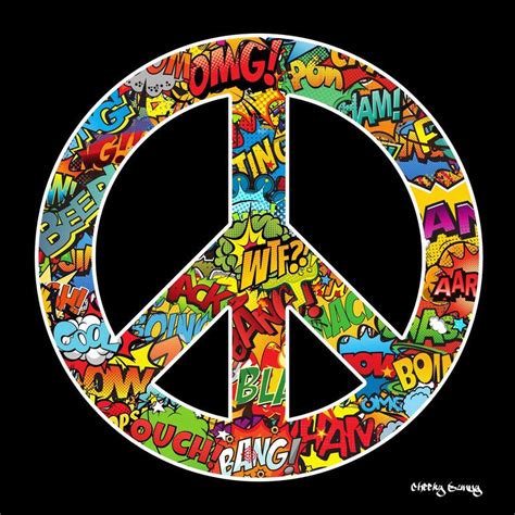 peace Painting by CHEEKY BUNNY POP ART | Saatchi Art