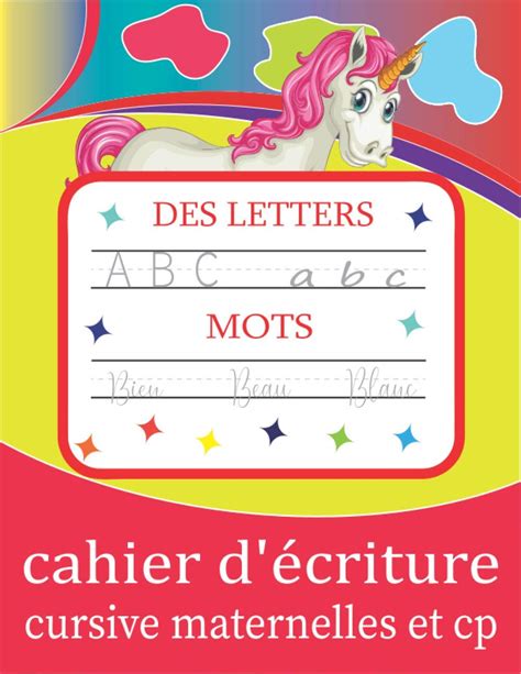 Buy Cahier Décriture Cursive Maternelles Et Cp Écriture Manuscrite En