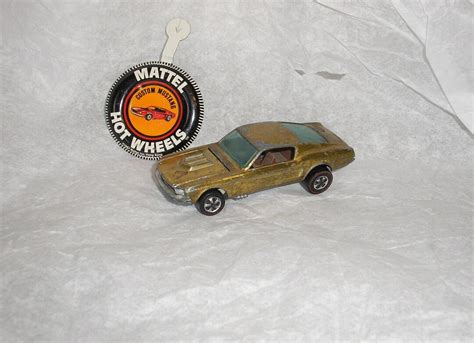 Hot Wheels Redline Custom Mustang Gold Pin Painted Tail Etsy