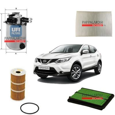 Kit Tagliando Filtri Nissan Qashqai Ii Dci Kw Cv Dal Al