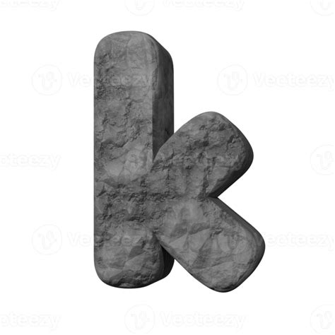 Stone Text Effect Letter K 3d Render 16325770 Png