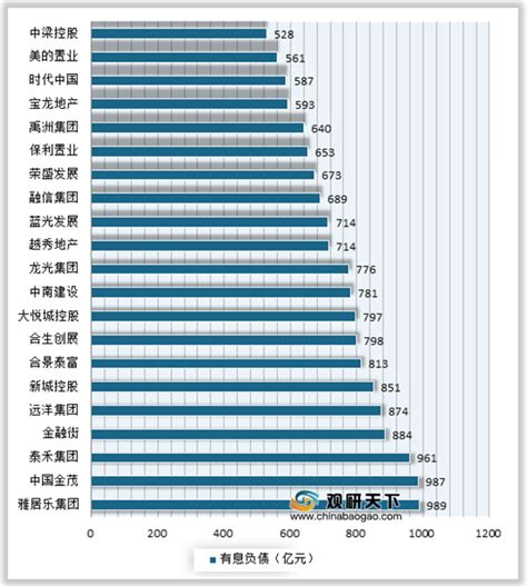 2020年我国上市房企有息负债规模情况：82较去年同期增长观研报告网