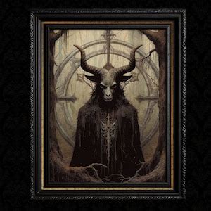 Satanic Decor Baphomet Wall Art Print - Etsy