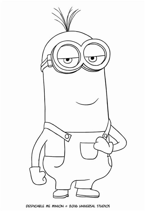 Minion Coloring Pages Kevin At Getdrawings Free Download