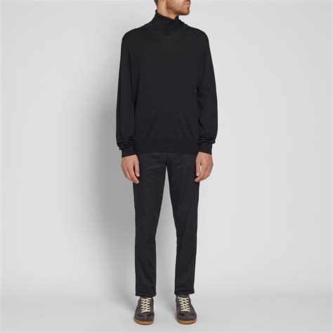 Maison Margiela 14 Cut Out Elbow Patch Knit Sweat Black END