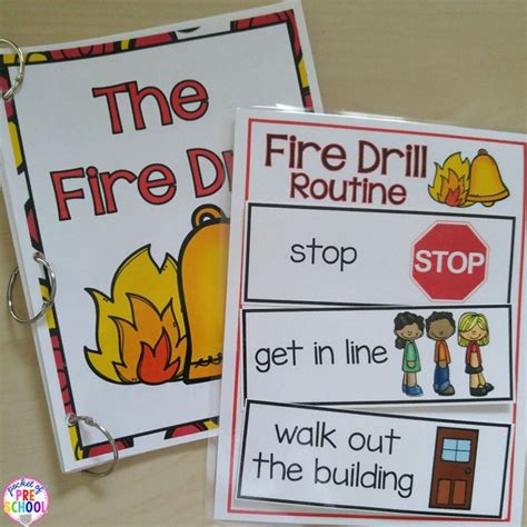 Fire Drill Routine Book And Posters School Lesson Plans Preschool