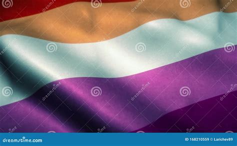 Lesbian Love Pride Flag Rainbow Flag Video Waving In Wind Lesbian Flag