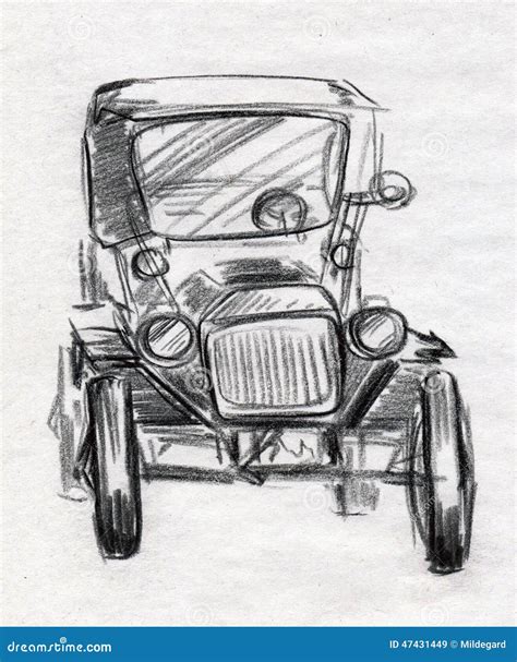 Vintage Car Sketch Stock Illustration - Image: 47431449