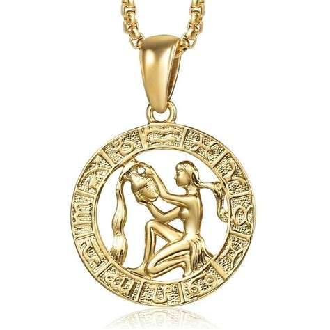 Zodiac Medallion Necklace Zodiac Pendant Necklace Zodiac Necklaces