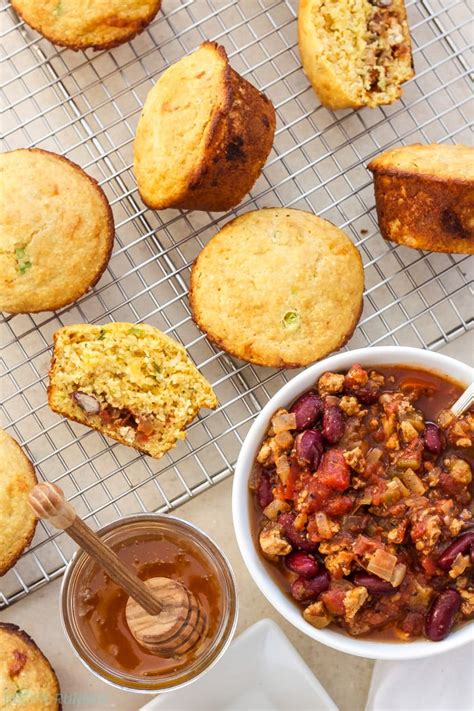 Chili Stuffed Cornbread Muffins - Recipe Runner