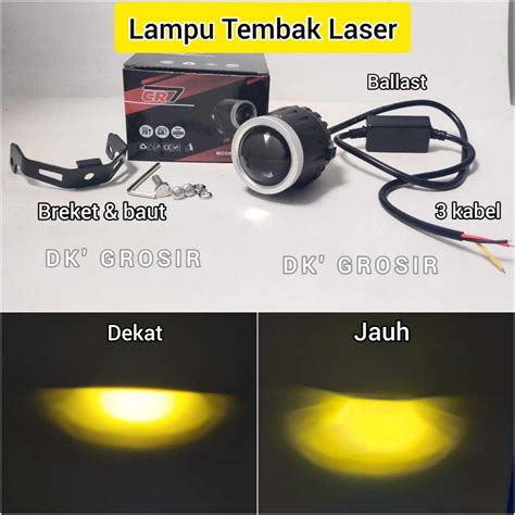 Jual Premium Lampu Tembak Laser Foglamp Bulat Cr High Low Full