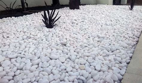 White Tumbled Pebble Stone Smooth Garden Pebbles For Landscaping