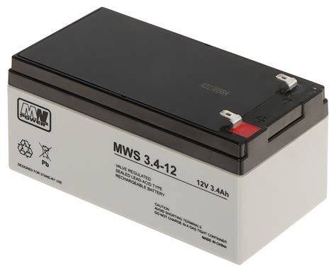 AKUMULATORS 12V/3.4AH-MWS MW Power - Akumulatora ietilpība līdz 9Ah - Delta