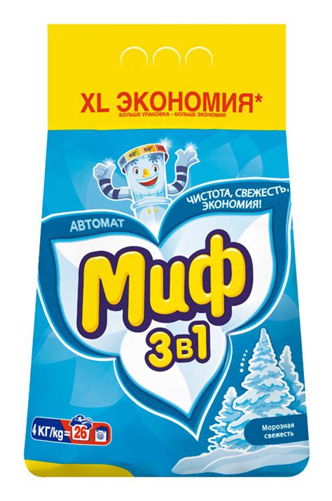 Обзор товара стиральный порошок МИФ 3 в 1 Морозная Свежесть, автомат ...
