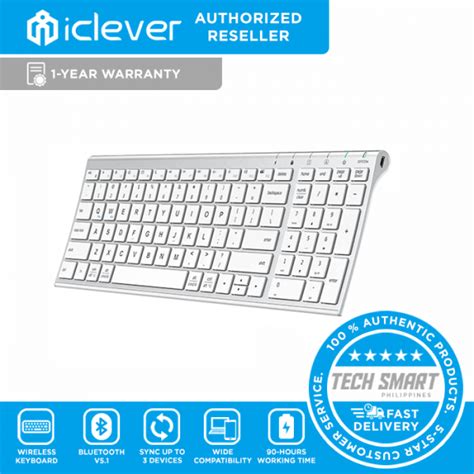 IClever BK10 Bluetooth Keyboard Universal Wireless Keyboard