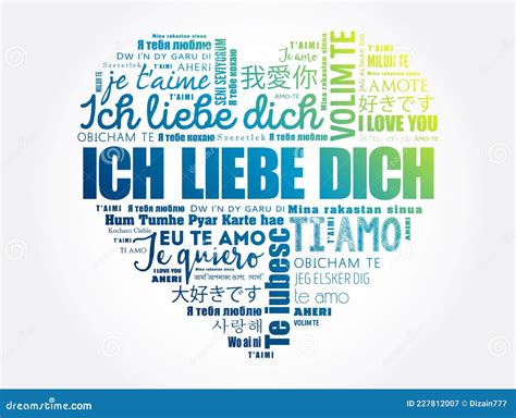 Ich Liebe Dich Te Amo En Alemania Love Heart Word Cloud En Diferentes