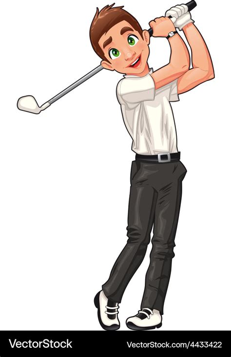 Golf Player Royalty Free Vector Image Vectorstock