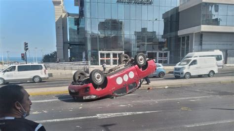 Dos Lesionados Dej Un Choque Con Posterior Volcamiento En Antofagasta