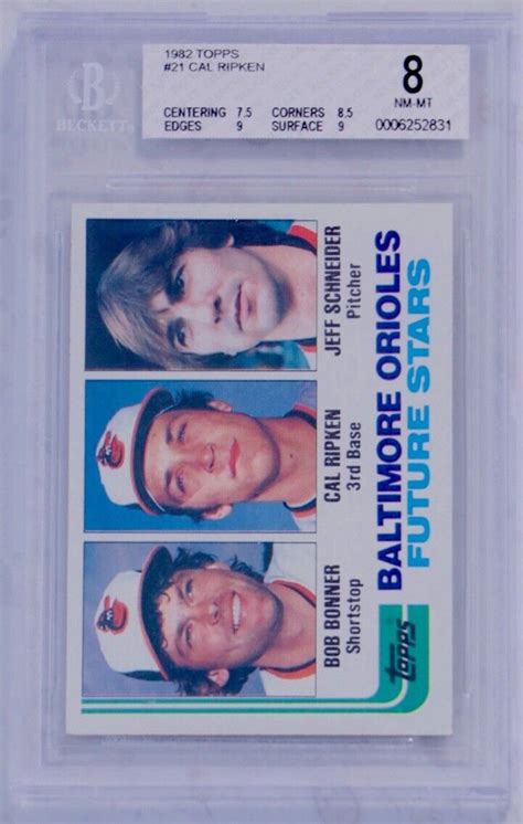 Topps Cal Ripken Rookie Rc Bgs Nm Mt Hof Baltimore Orioles