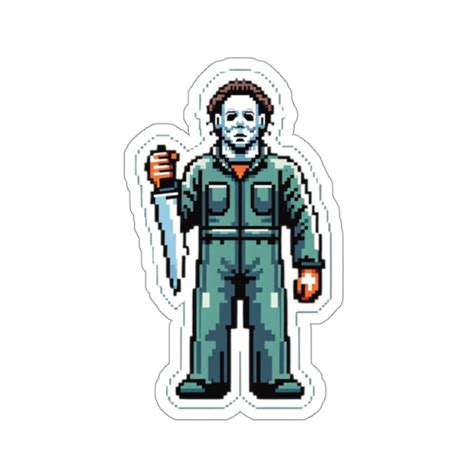 Retro Michael Myers Pixel Art Kiss-cut Sticker Multiple Sizes Available ...