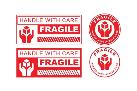 Fragile sticker design 21737540 Vector Art at Vecteezy