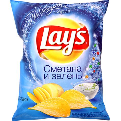 Чипсы Лейс 80г Сметана и зелень купить за 130 руб. с доставкой на дом в ...