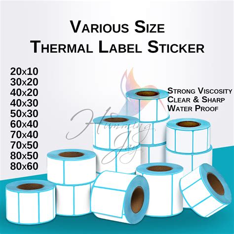 Thermal Label Sticker Barcode Sticker Price Product Label 20x10 40x20