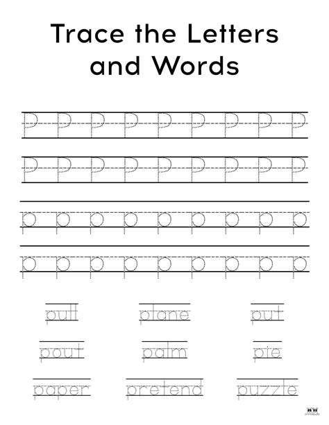 Letter P Worksheets - 50 FREE Printables | Printabulls