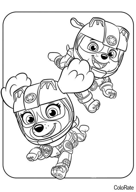 Раскраски Крепыш из Щенячьего патруля распечатать на А4