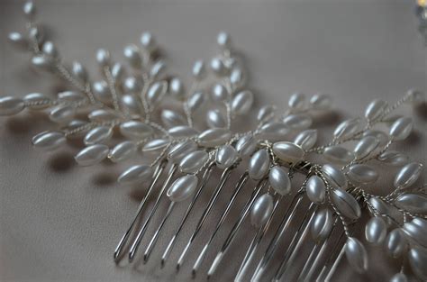 Wedding Hair Comb Bridal Pearls Hair Comb Wedding Hair - Etsy