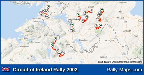 Maps Circuit Of Ireland Rally 2002 ITRC Rally Maps