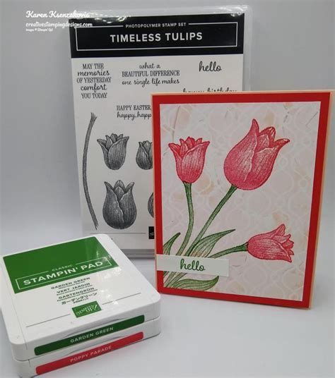 Stampin Up Timeless Tulips Cas Easter Card Creative Stamping Designs